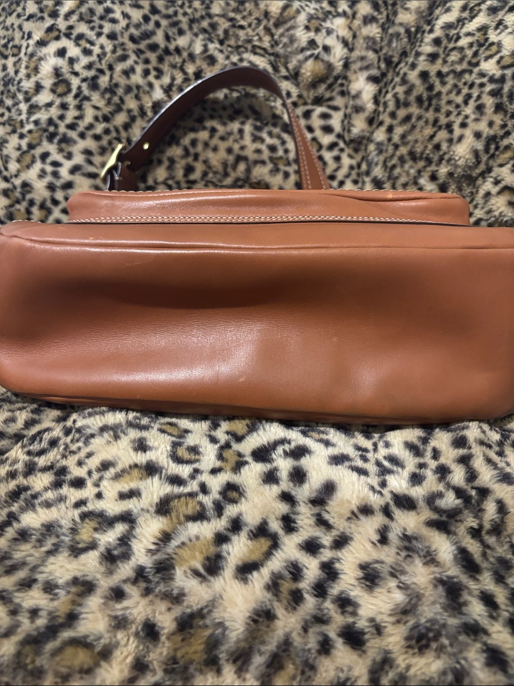 COACH Tan Leather Flap Shoulder Bag - Picture 6 of 15
